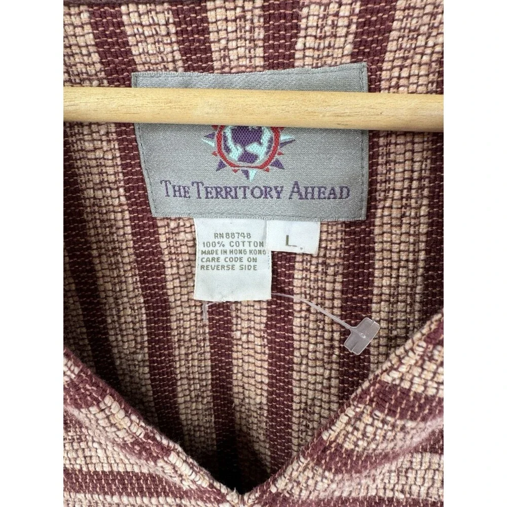 Territory Ahead VTG Mexican Striped Blanket Pullover Hoodie Jacket Men’s L